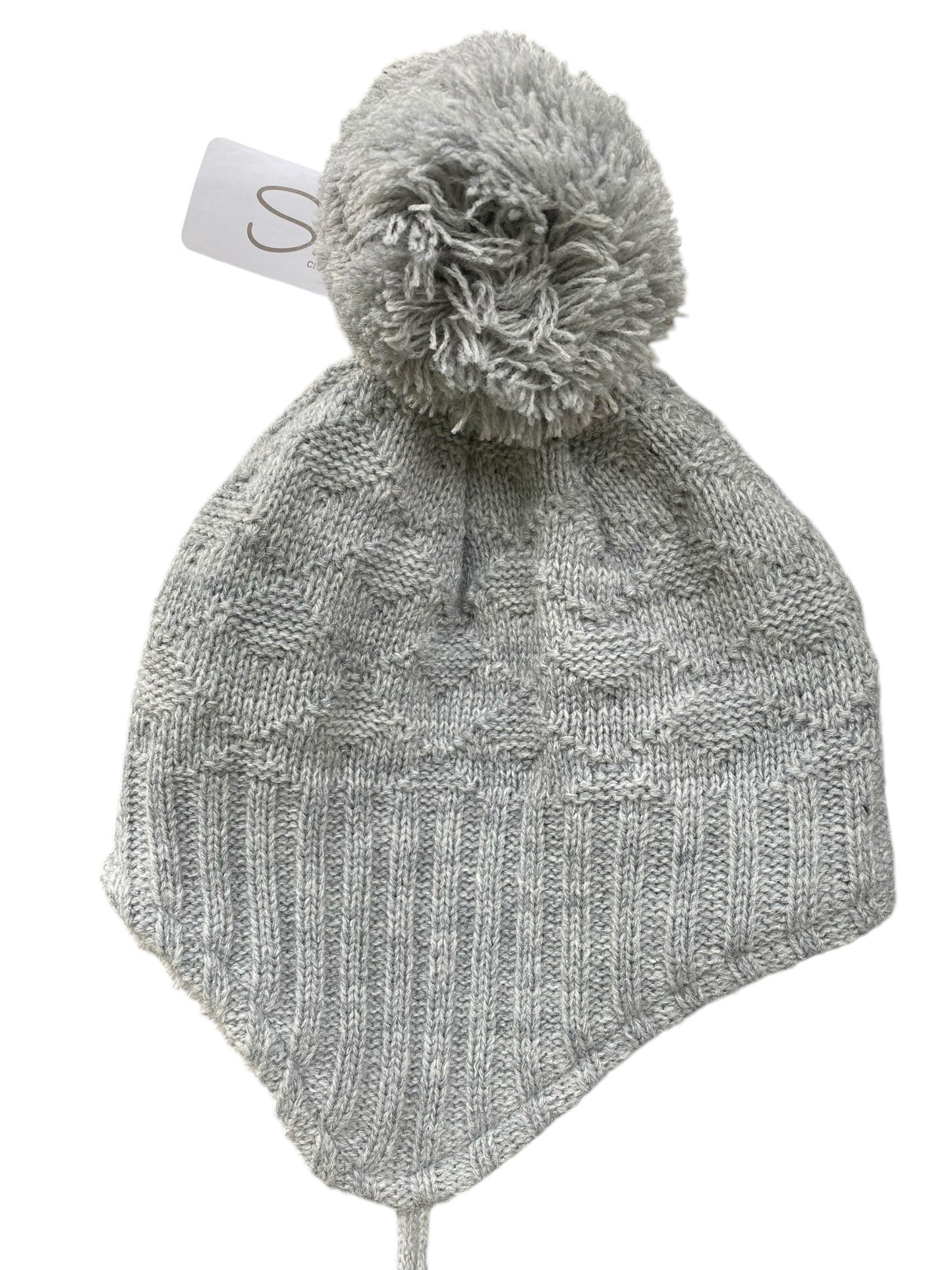 Baby Beanie Strickmütze / Herbst Wintermütze / Süße Mütze mit Ohrenklappen und Bändern