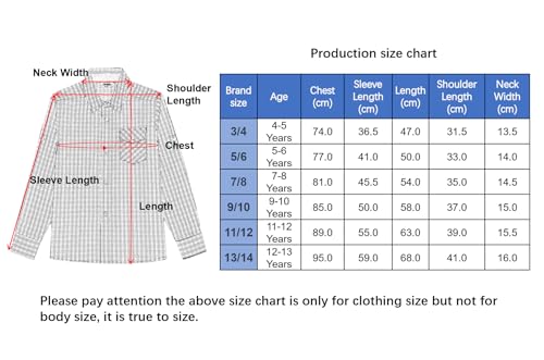 BIENZOE Jungen Warmer Flanell-Knopf Unten Langarmshirts Hemd