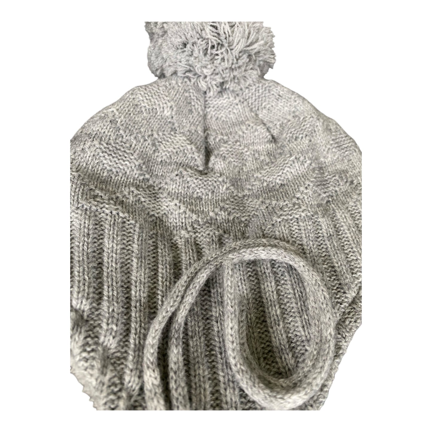 Baby Beanie Strickmütze / Herbst Wintermütze / Süße Mütze mit Ohrenklappen und Bändern