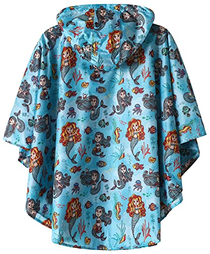 Kids Rain Poncho Reusable Boys/Girls Lightweight Waterproof Raincoat