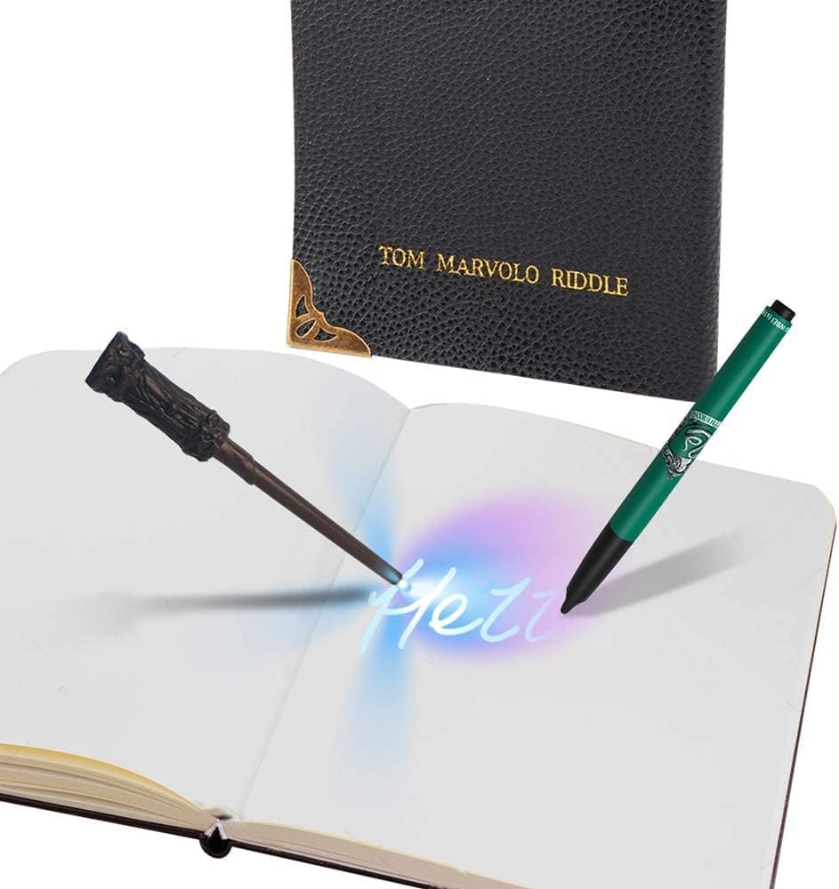 Harry Potter Tom Riddle's Diary Notebook, House Slytherin Pen, & UV Magic Wand | Official Wizarding World - Harry Potter merchandise, toys and collectibles