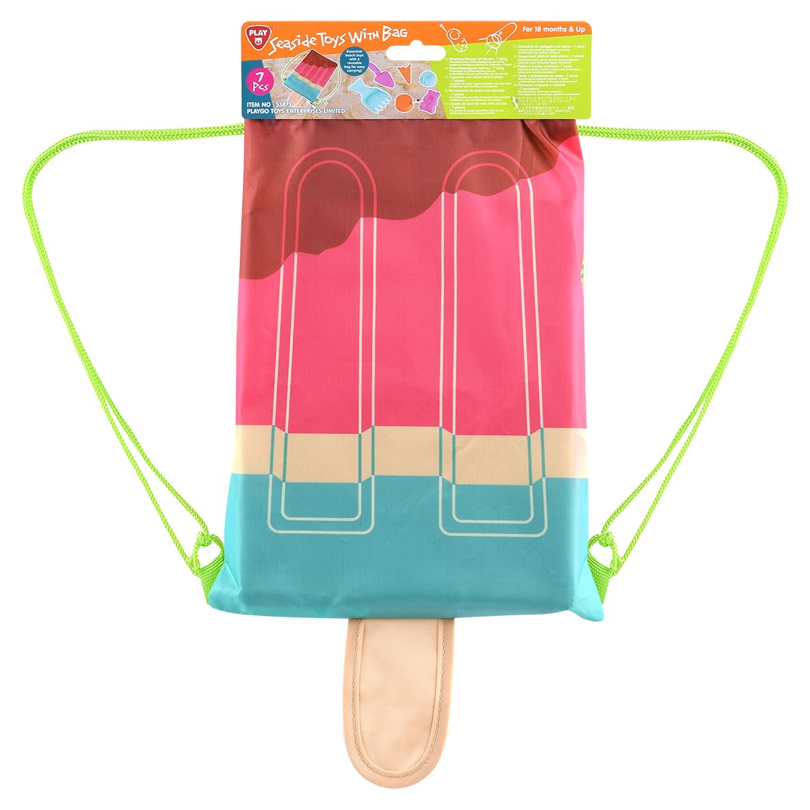 PlayGo Sand Toys with Bag, Beach Toys Set for Children/Beach Toys Seaside Toys with Bag (Pink)