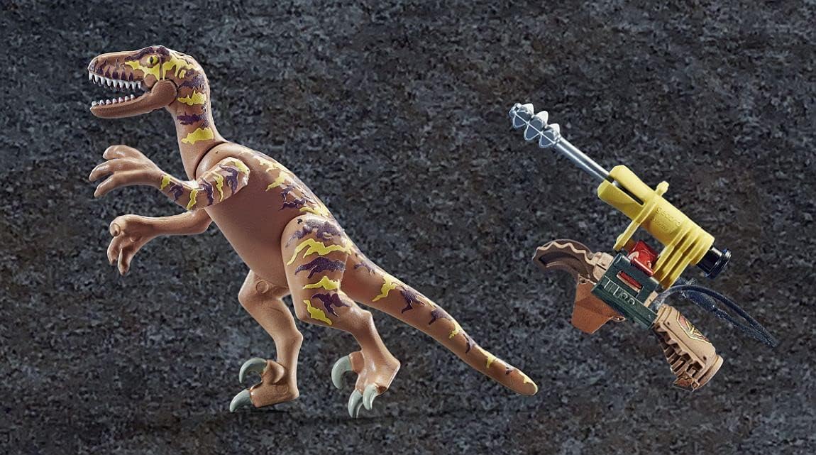 PLAYMOBIL Dino Rise 71264 Deinonychus, Dinosaur with Removable, Pivoting Cannon, Toy for Children from 5 Years
