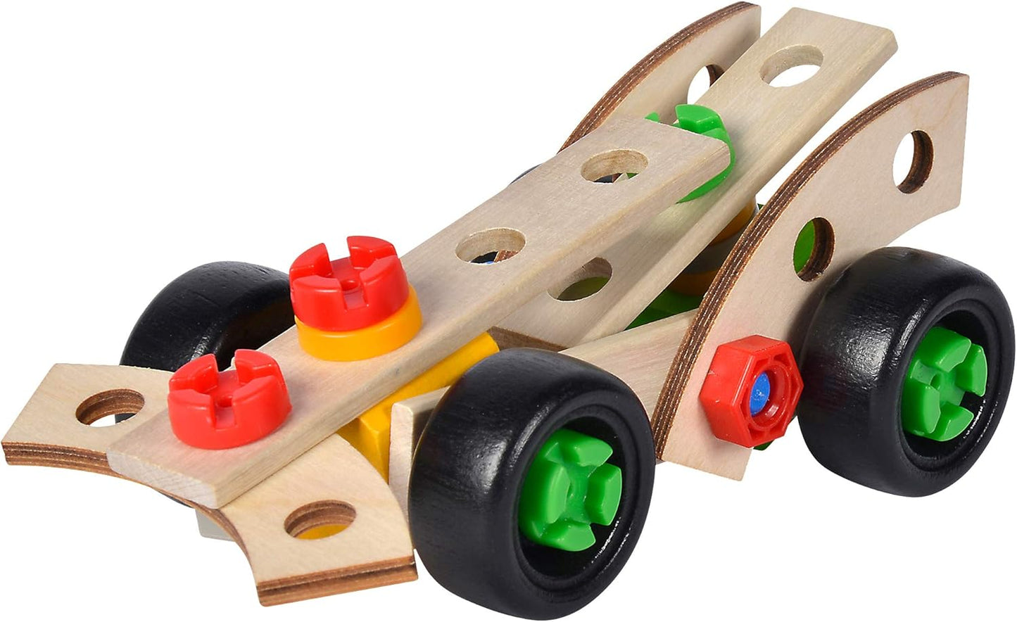 Eichhorn - Constructor Racing Car, Versatile Wooden Toy, 35 Pieces, 3 Different Constructions, 100% FSC Certified Beech Wood, from 3 Years