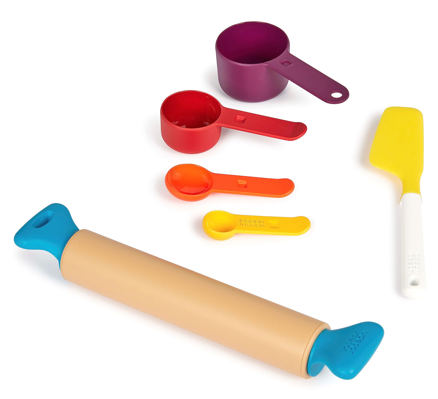 Casdon Joseph Joseph Bake | Toy Kitchen Baking Set for Children from 3 Years | With Movable Rolling Pin for Imaginative Play!