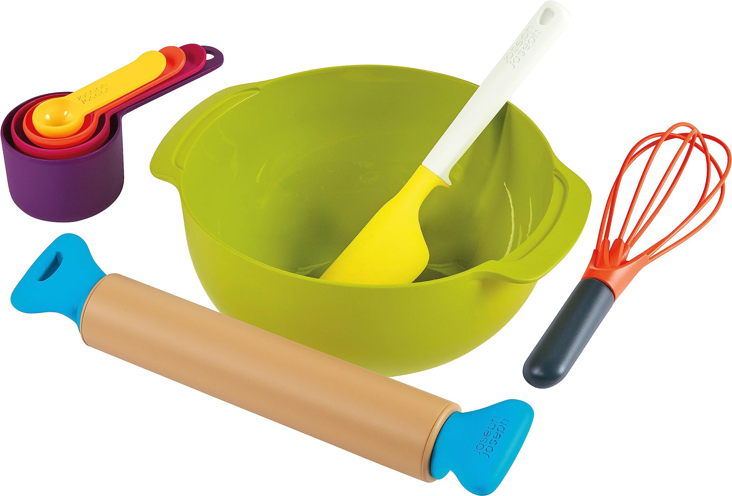 Casdon Joseph Joseph Bake | Toy Kitchen Baking Set for Children from 3 Years | With Movable Rolling Pin for Imaginative Play!
