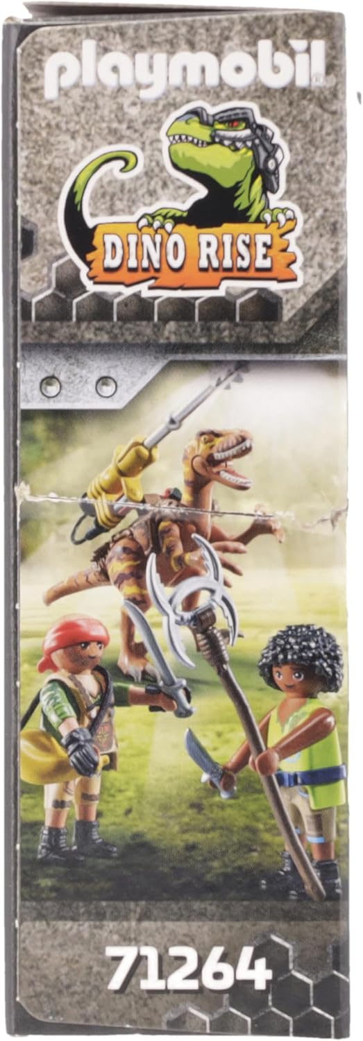 PLAYMOBIL Dino Rise 71264 Deinonychus, Dinosaur with Removable, Pivoting Cannon, Toy for Children from 5 Years