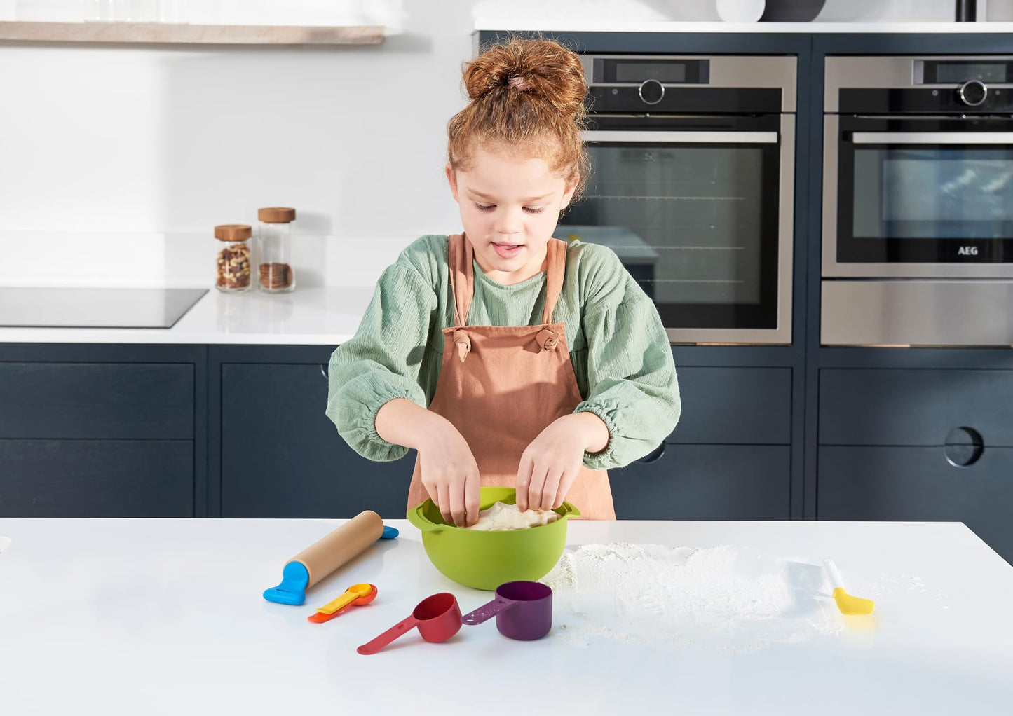 Casdon Joseph Joseph Bake | Toy Kitchen Baking Set for Children from 3 Years | With Movable Rolling Pin for Imaginative Play!