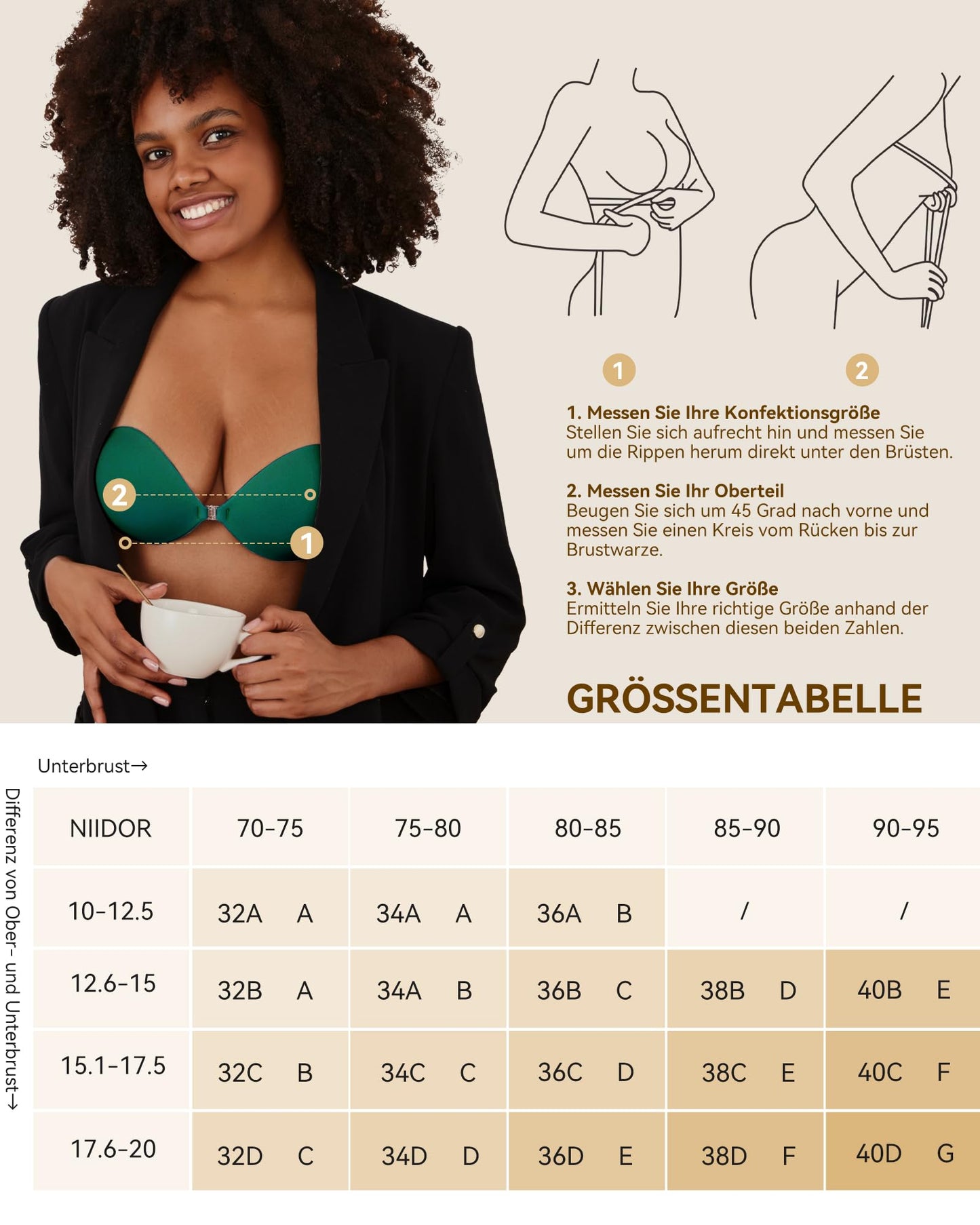 Niidor Macaron Adhesive Bra Invisible Sticky Strapless Push Up Reusable Silicone Bra for Backless Dress with Nipple Covers