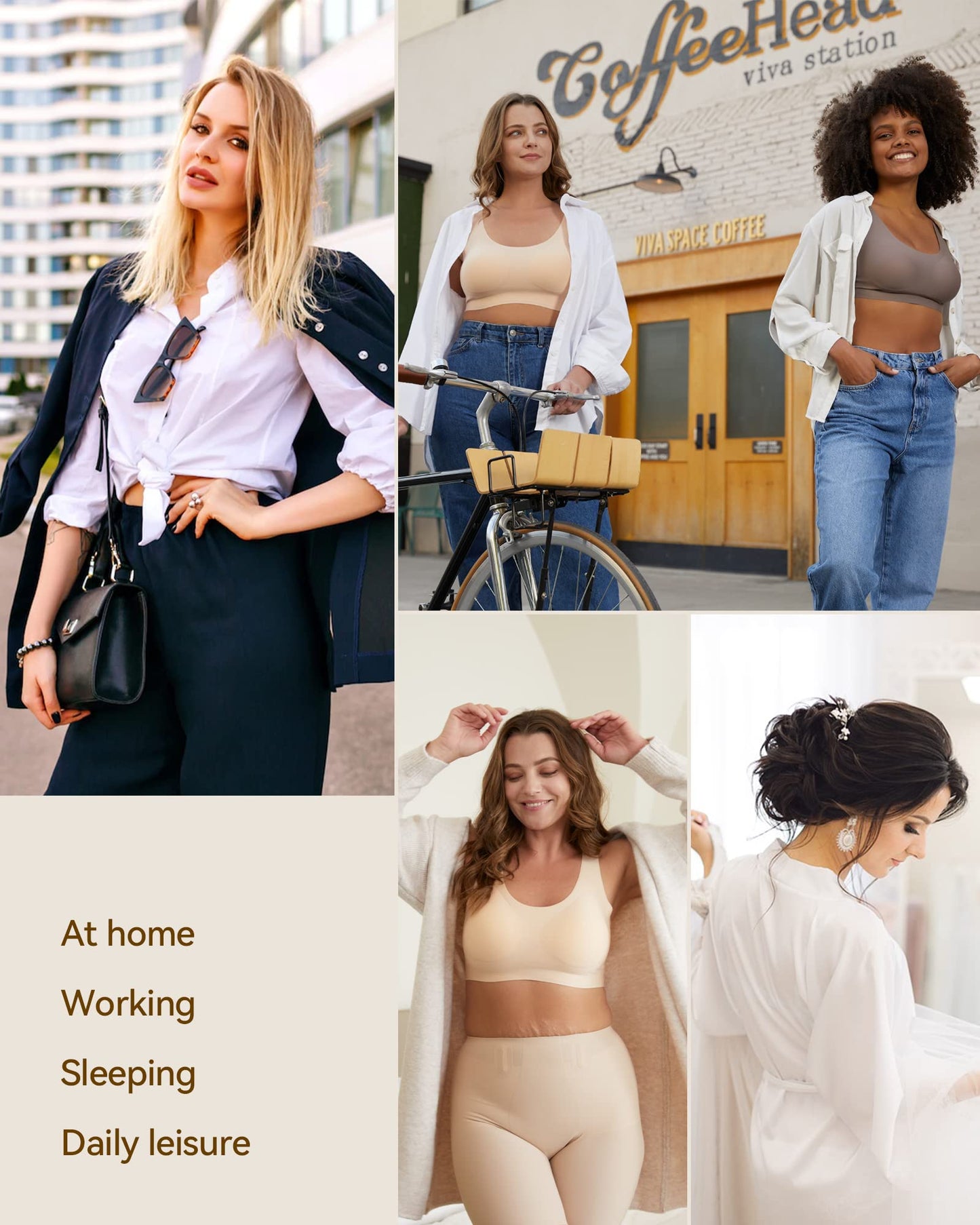 Niidor Seamless Bra for Women Invisible Wireless Soft Comfortable Daily Wire Free T-Shirt Bra with Removable Pads