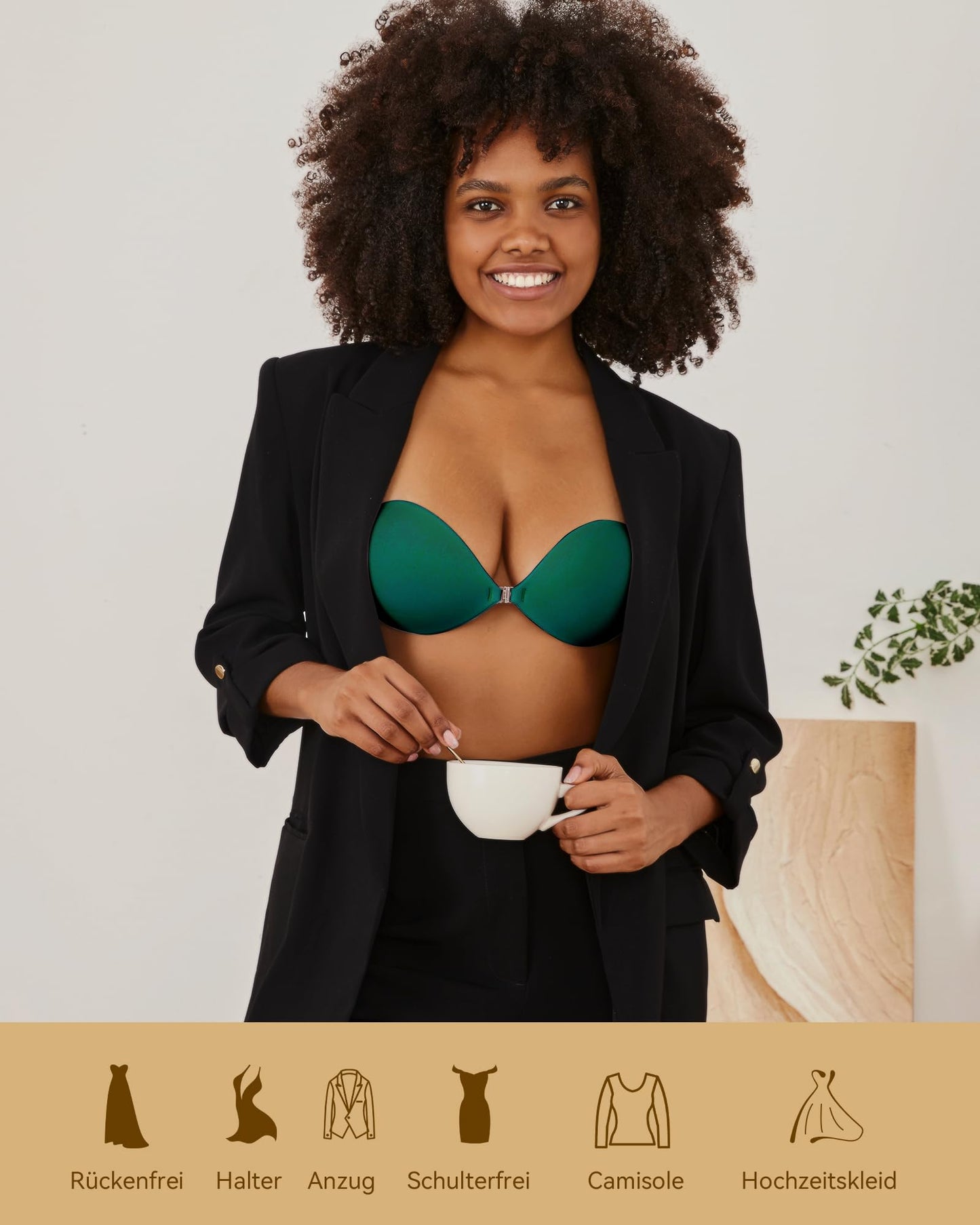 Niidor Macaron Adhesive Bra Invisible Sticky Strapless Push Up Reusable Silicone Bra for Backless Dress with Nipple Covers