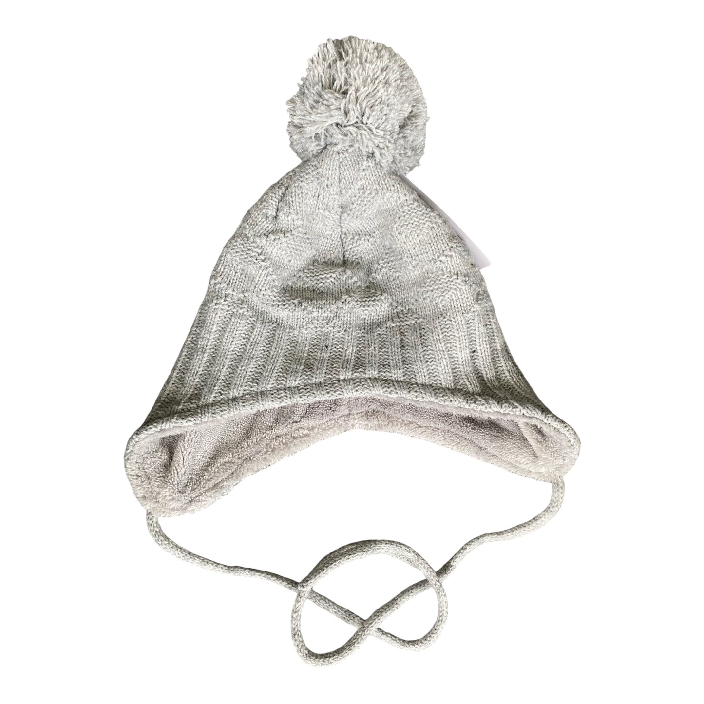 Baby Beanie Strickmütze / Herbst Wintermütze / Süße Mütze mit Ohrenklappen und Bändern