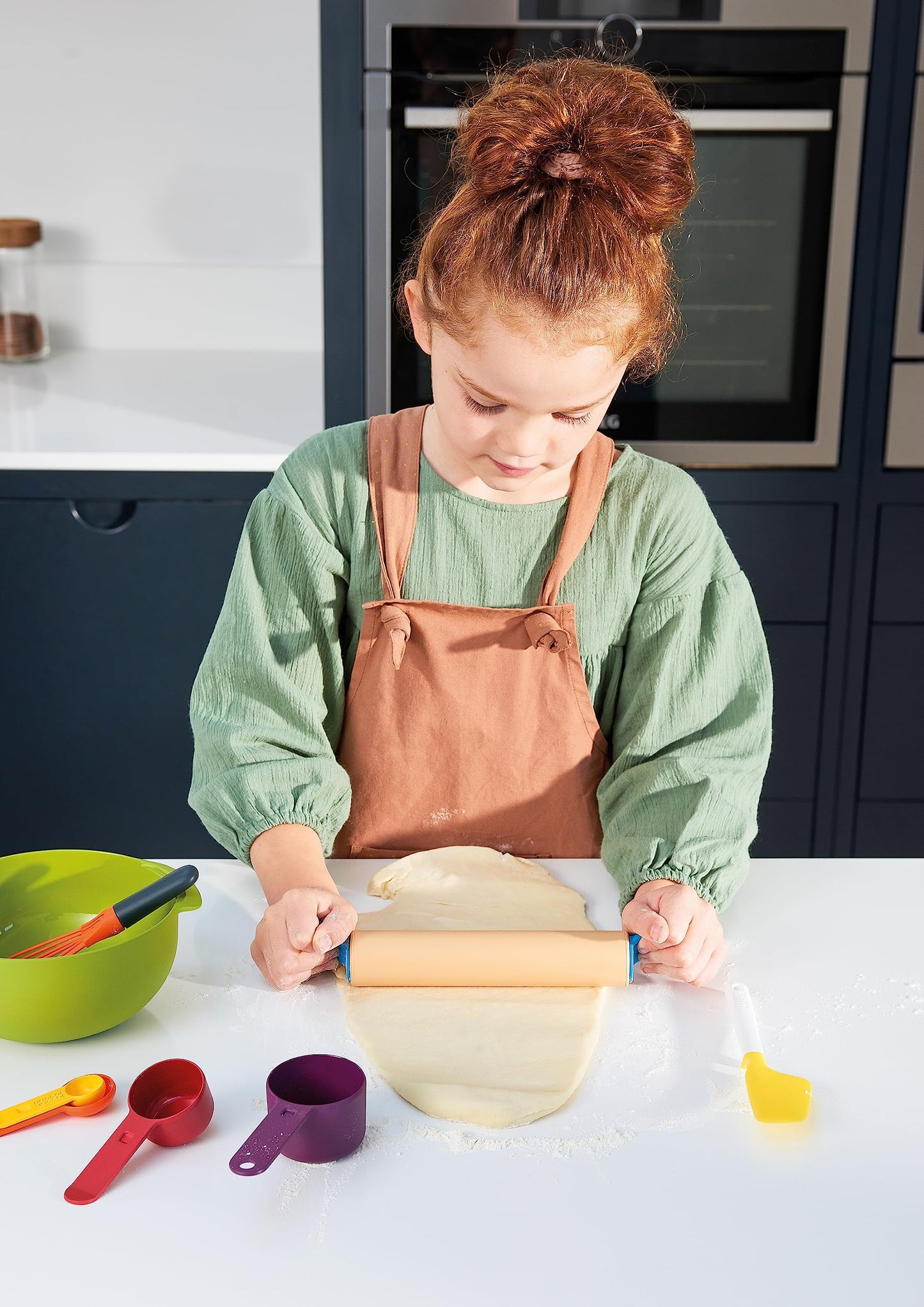 Casdon Joseph Joseph Bake | Toy Kitchen Baking Set for Children from 3 Years | With Movable Rolling Pin for Imaginative Play!
