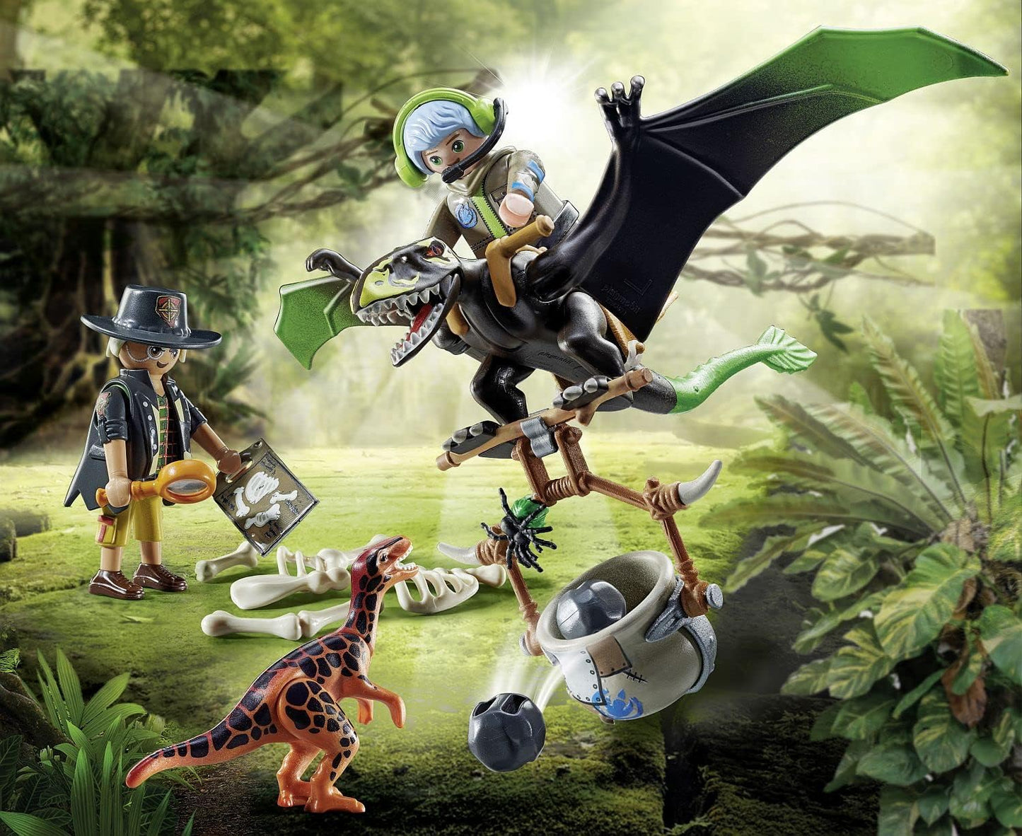 PLAYMOBIL Dino Rise 71263 Dimorphodon, Dinosaur Removable Armour with Standing Seat, Pterosaur with Large Drop Mechanism, Toy for Children from 5 Years