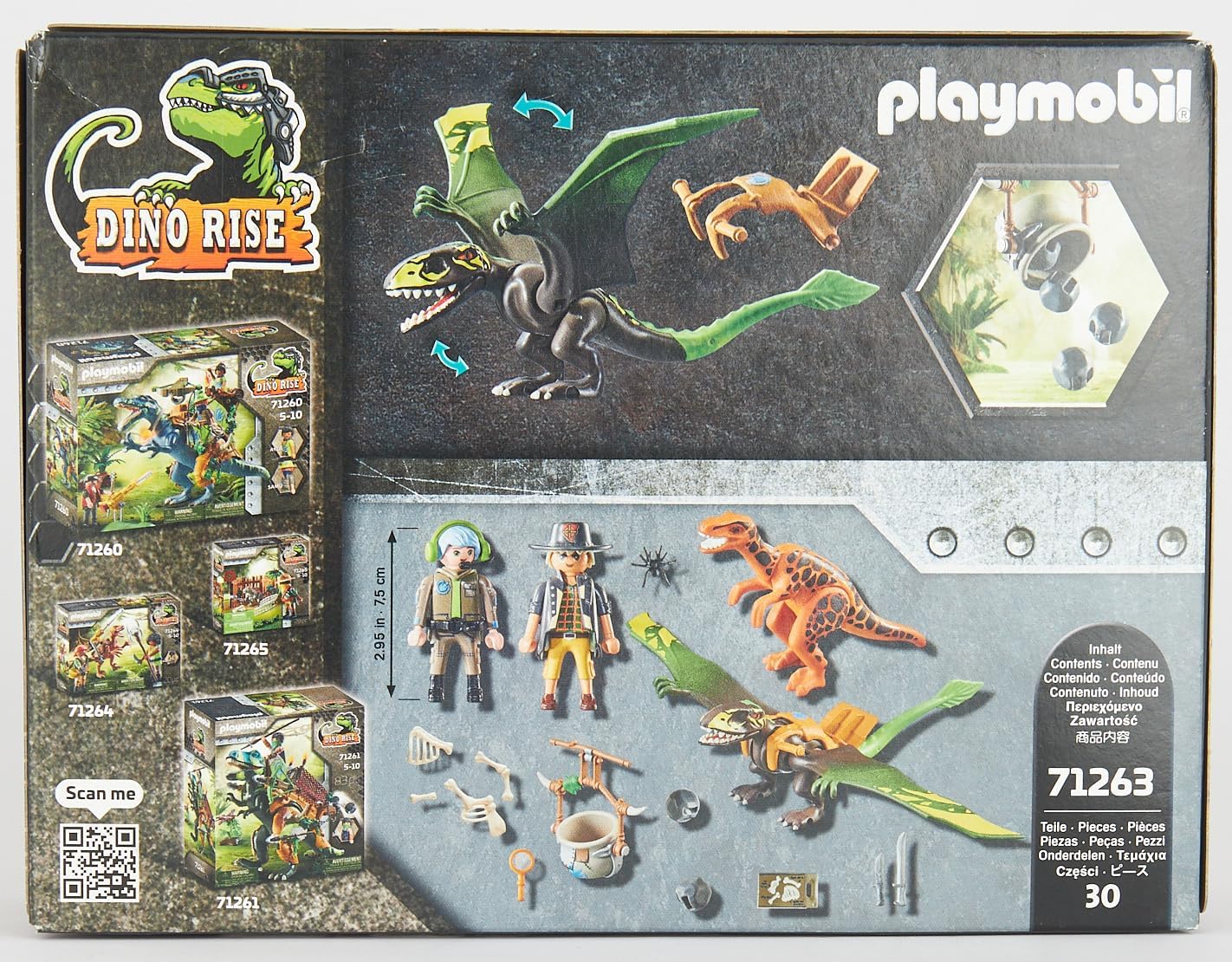 PLAYMOBIL Dino Rise 71263 Dimorphodon, Dinosaur Removable Armour with Standing Seat, Pterosaur with Large Drop Mechanism, Toy for Children from 5 Years