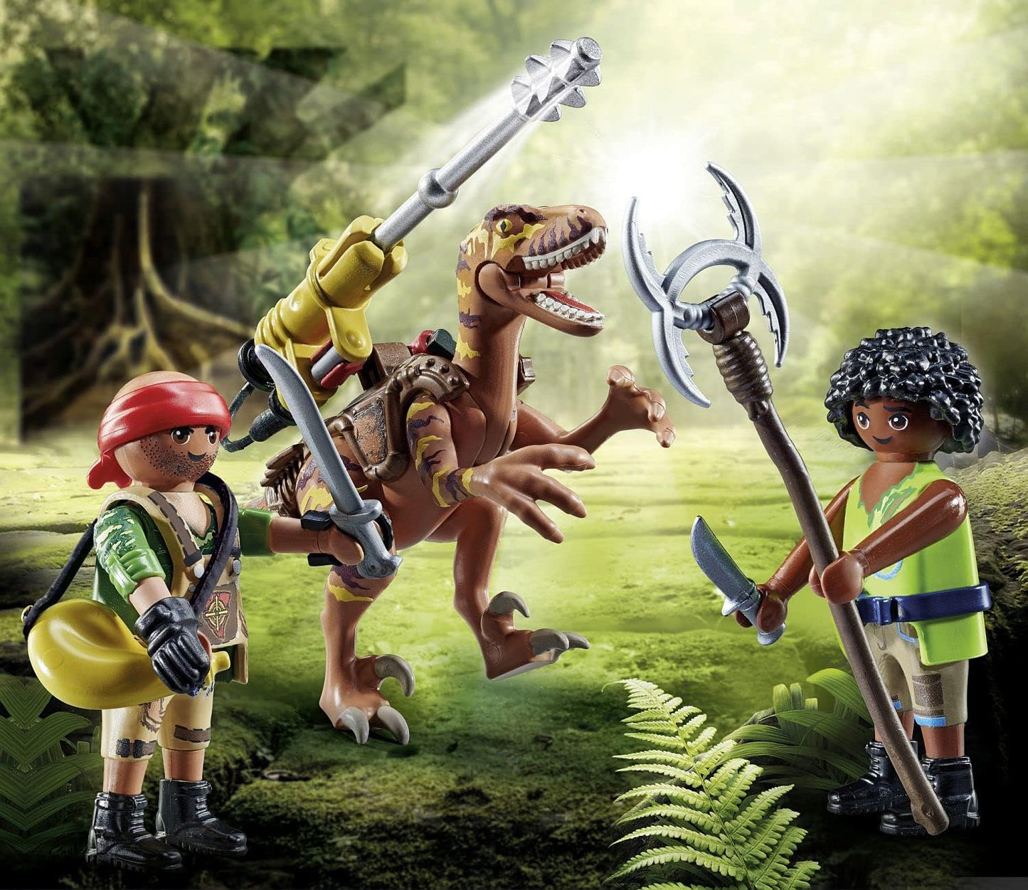 PLAYMOBIL Dino Rise 71264 Deinonychus, Dinosaur with Removable, Pivoting Cannon, Toy for Children from 5 Years