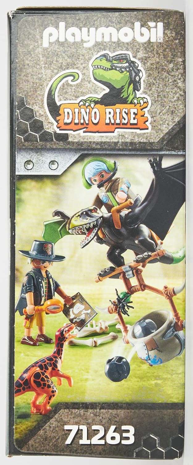 PLAYMOBIL Dino Rise 71263 Dimorphodon, Dinosaur Removable Armour with Standing Seat, Pterosaur with Large Drop Mechanism, Toy for Children from 5 Years