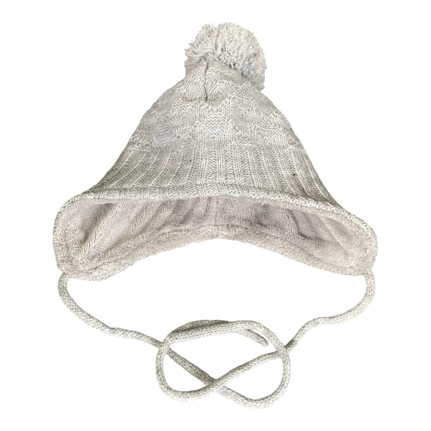 Baby Beanie Knitted Hat / Autumn Winter Hat / Cute Hat with Earflap and Ties