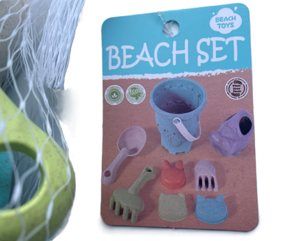 Beach Toys Sandspielzeug mit Eimer 8-teilig, Beach Set Bucket (G)