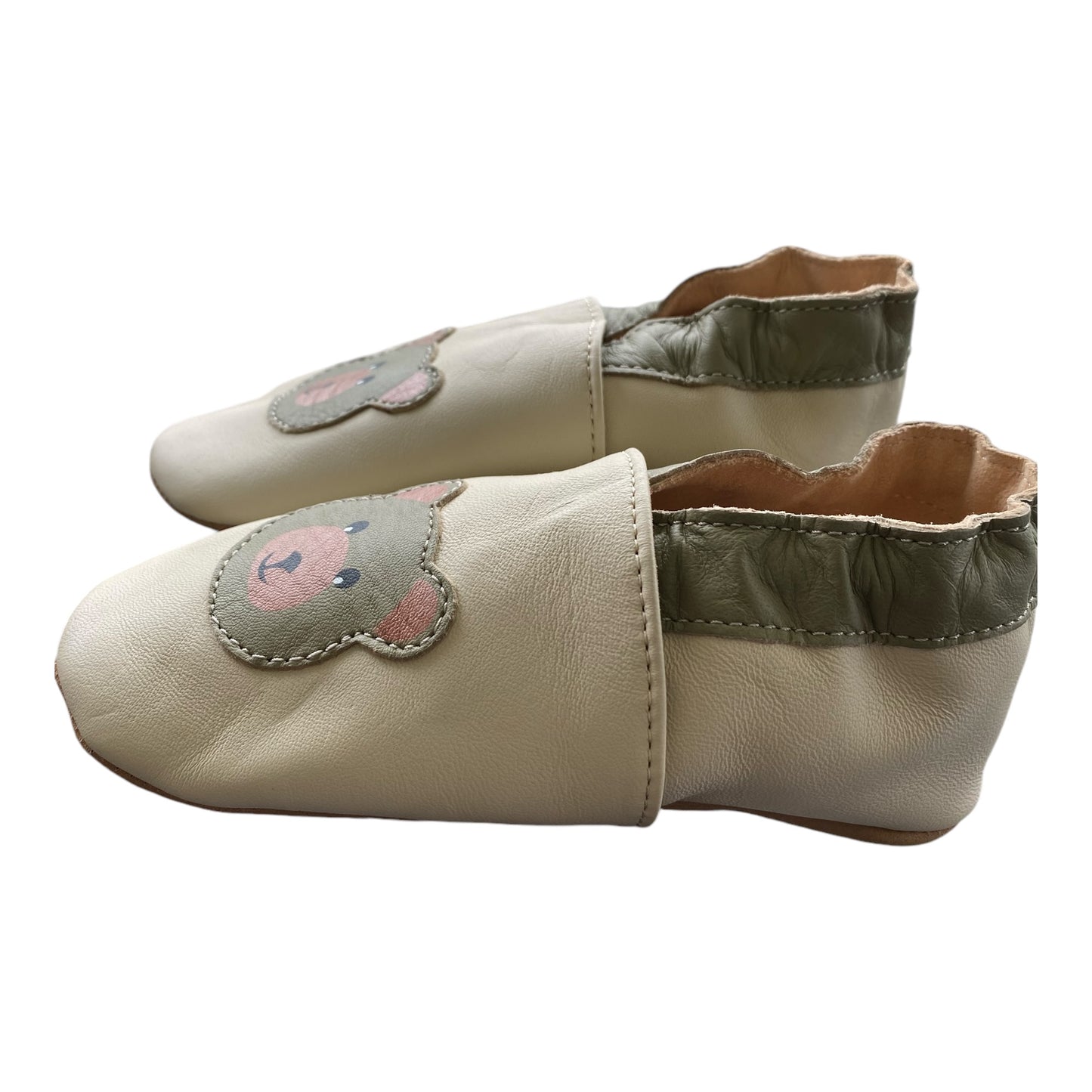 Soft Children's Leather Shoes with Soft Suede Soles