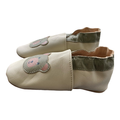 Soft Children's Leather Shoes with Soft Suede Soles