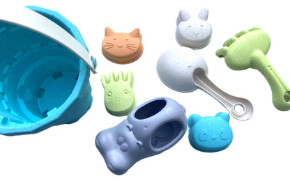 Beach Toys Sandspielzeug mit Eimer 8-teilig, Beach Set Bucket (G)