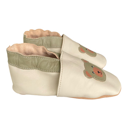 Soft Children's Leather Shoes with Soft Suede Soles