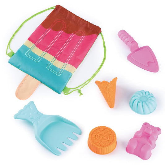PlayGo Sand Toys with Bag, Beach Toys Set for Children/Beach Toys Seaside Toys with Bag (Pink)