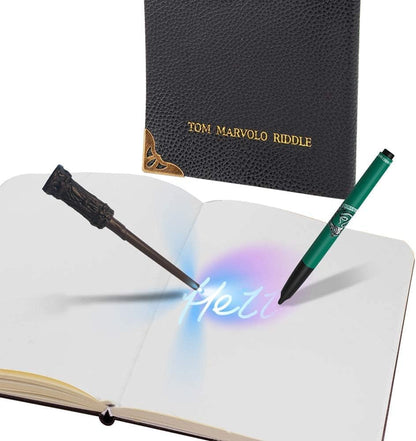 Harry Potter Tom Riddle's Diary Notebook, House Slytherin Pen, & UV Magic Wand | Official Wizarding World - Harry Potter merchandise, toys and collectibles