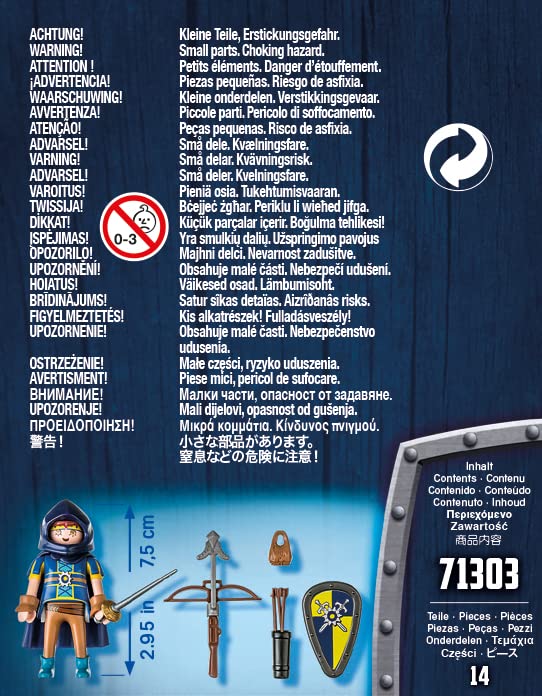 PLAYMOBIL Novelmore 71303 Novelmore Gwynn avec équipement de combat, à partir de 4 ans 