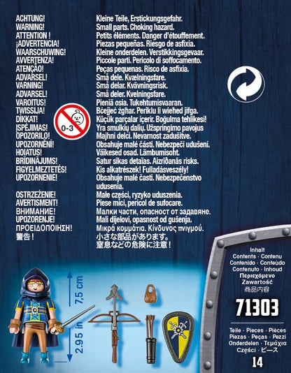 PLAYMOBIL Novelmore 71303 Novelmore Gwynn avec équipement de combat, à partir de 4 ans 