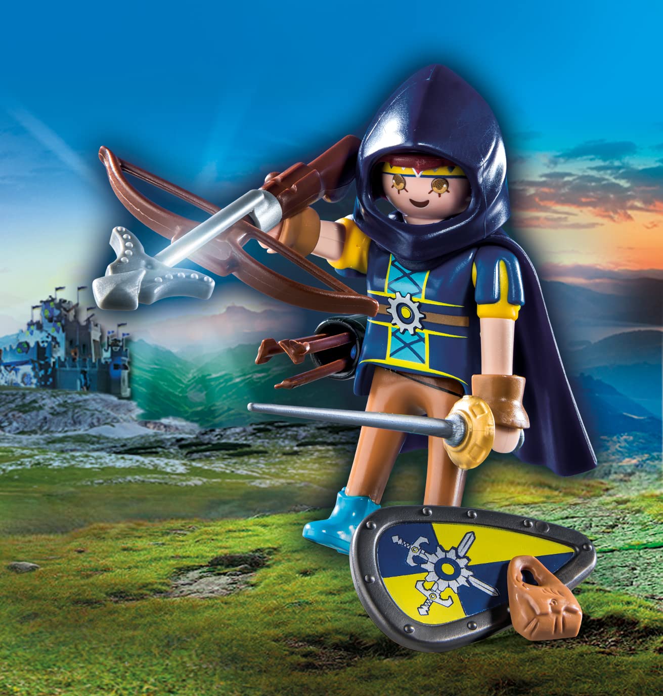 PLAYMOBIL Novelmore 71303 Novelmore Gwynn avec équipement de combat, à partir de 4 ans 