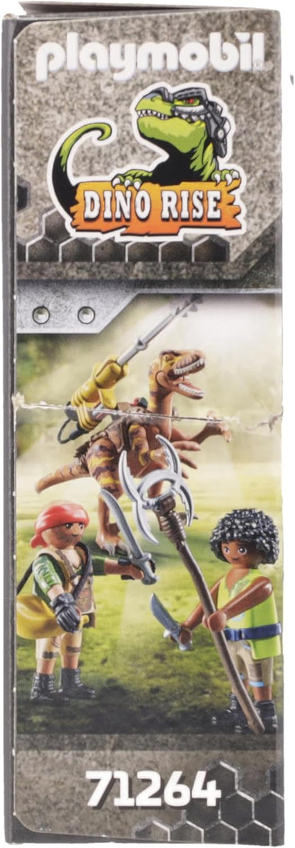PLAYMOBIL Dino Rise 71264 Deinonychus, Dinosaur with Removable, Pivoting Cannon, Toy for Children from 5 Years