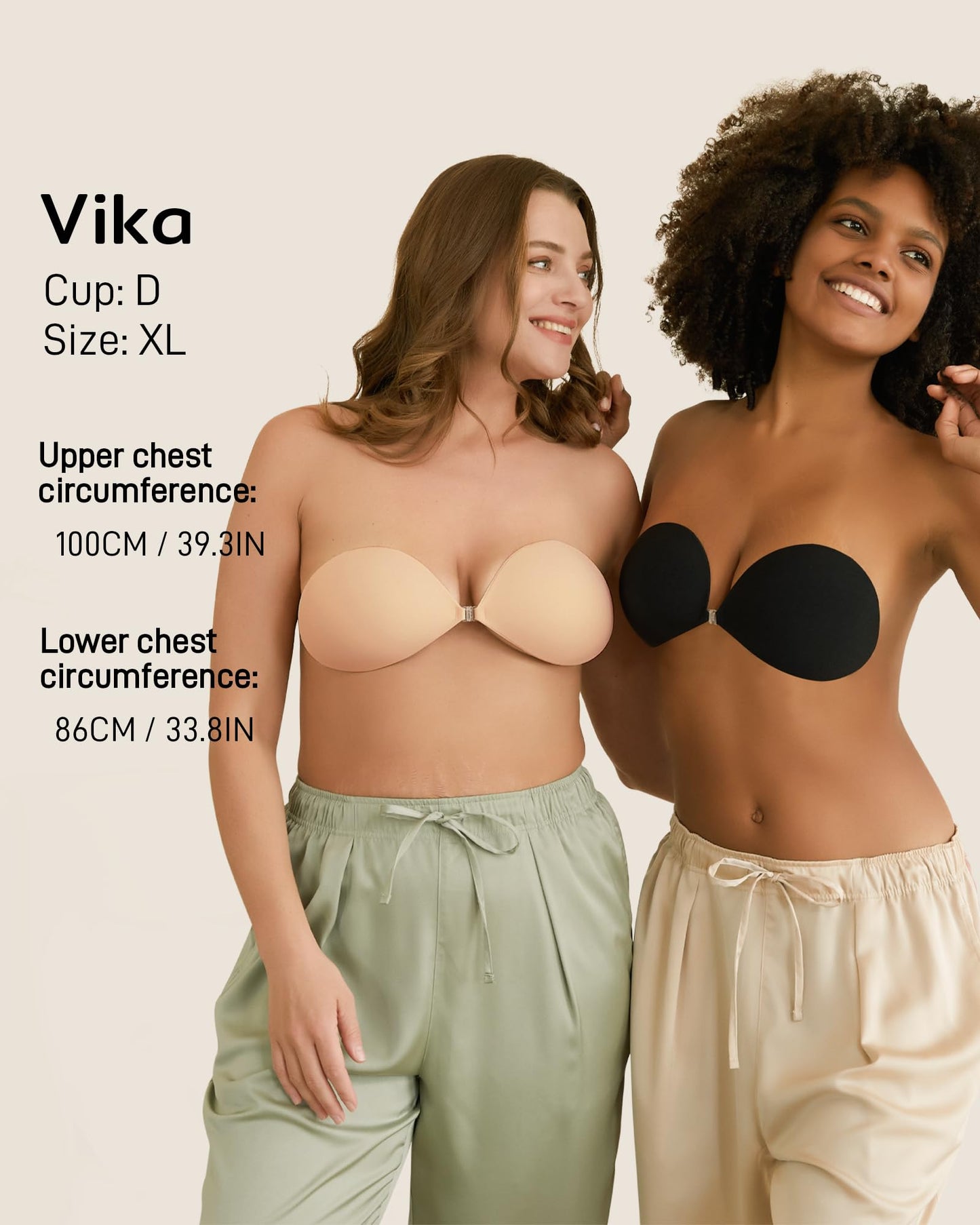 Niidor Adhesive Bra Strapless Sticky Invisible Push up Silicone Bra for Backless Dress with Nipple Covers