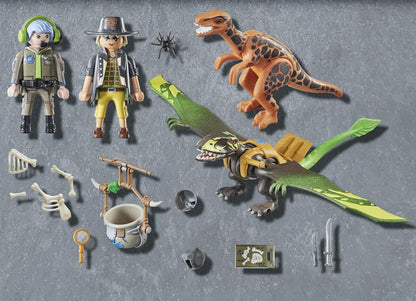 PLAYMOBIL Dino Rise 71263 Dimorphodon, Dinosaur Removable Armour with Standing Seat, Pterosaur with Large Drop Mechanism, Toy for Children from 5 Years