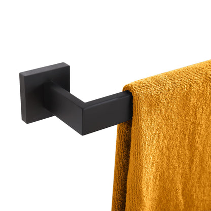 KOKOSIRI 16" Wall Mounted Towel Rack for Bathroom Kitchen SUS304 Stainless Steel Matte Black B4003BK-L16