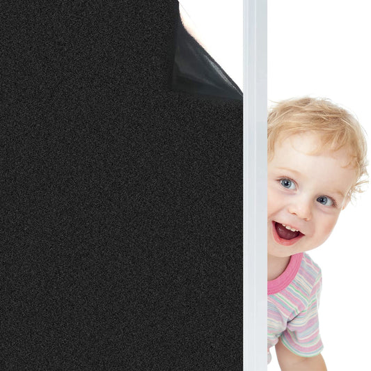 Rwest X Window Film Self-Adhesive Opaque Privacy Film Window Frosted Glass Film Static Window Films Anti-UV Film For Home Bathroom or Office