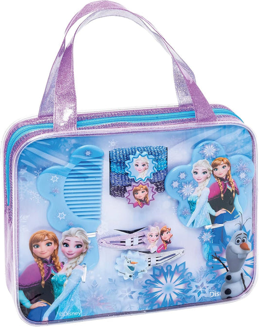 Joy Toy Disney Frozen 19384 Set of 2 Hair Accessories in PVC Glitter Bag, Multi-Colour, **Children**