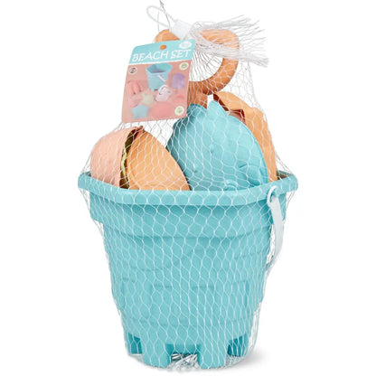 Beach Toys Sandspielzeug mit Eimer 8-teilig, Beach Set Bucket (G)