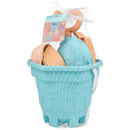 Beach Toys Sandspielzeug mit Eimer 8-teilig, Beach Set Bucket (G)